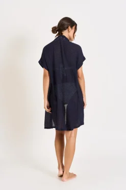 Livia CHEMISE PALACA SOLOBEACH Bleu New