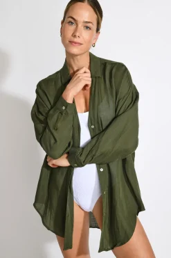 Livia CHEMISE AMANDINE ALAGOA Kaki Clearance