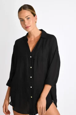 Livia CHEMISE AMANDINE ALAGOA Noir Discount