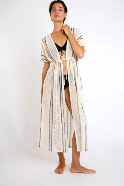 Livia Kimono LIZAE MAYBOURNE Ecru Outlet