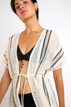 Livia Kimono LIZAE MAYBOURNE Ecru Outlet