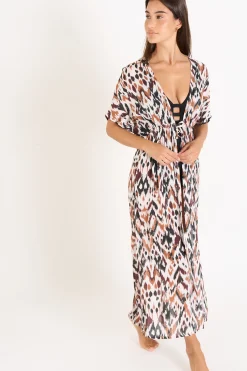 Livia Kimono LIZAE VOILBANGKA Marron