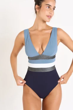 Livia MAILLOT 1 PIECE NICOLE TAMARINDO Bleu Clearance