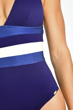 Livia MAILLOT 1 PIECE NICOLE NAXOS Bleu Clearance