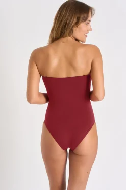 Livia MAILLOT 1 PIECE ELINE ODALISQUE Bordeaux Discount