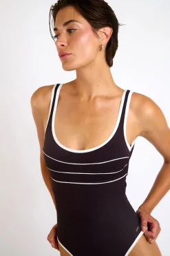 Livia MAILLOT 1 PIECE ANCOLIE MYRTOS Marron Best