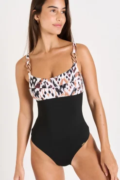 Livia MAILLOT 1 PIECE ESCONA BANGKA Marron Discount