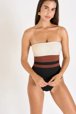 Livia MAILLOT 1 PIECE MILENA MASBATE Noir New