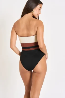 Livia MAILLOT 1 PIECE MILENA MASBATE Noir New