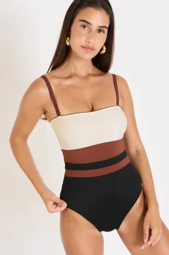 Livia MAILLOT 1 PIECE MILENA MASBATE Noir New