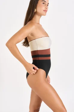 Livia MAILLOT 1 PIECE MILENA MASBATE Noir New