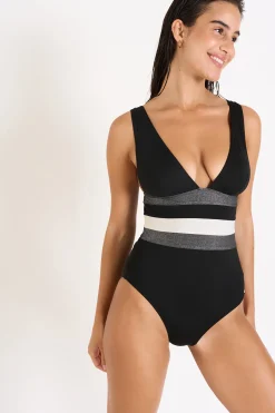 Livia MAILLOT 1 PIECE NICOLE NAXOS Noir Hot