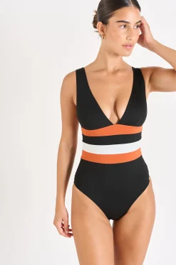 Livia MAILLOT 1 PIECE NICOLE OSTEA Noir Clearance