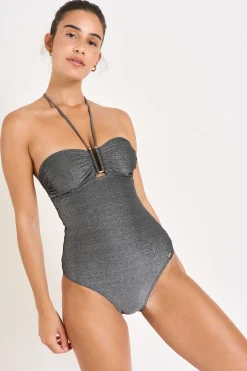 Livia MAILLOT 1 PIECE THERESA ADAMAN Noir New