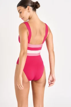 Livia MAILLOT 1 PIECE NICOLE NAXOS Rose Hot