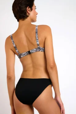 Livia Maillot de bain 2 pièces imprimé animal SASKIA & MAUVE SKINARIA Noir Hot