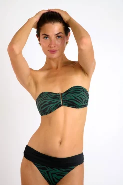 Livia Maillot de bain 2 pièces imprimé animal FEDYA & MAUVE TIGAKI Vert Discount