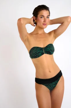Livia Maillot de bain 2 pièces imprimé animal FEDYA & MAUVE TIGAKI Vert Discount