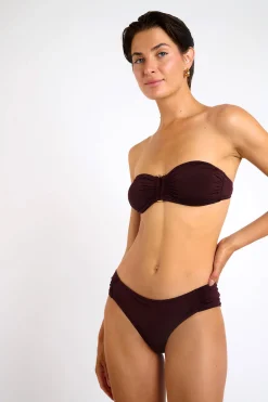 Livia Maillot de bain 2 pièces prune FEDYA & STAEL MANDRAKI Marron Clearance