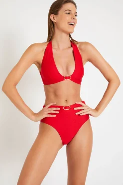 Livia Maillot de bain texturé SIYAM & ISHIA MERENGUE Rouge