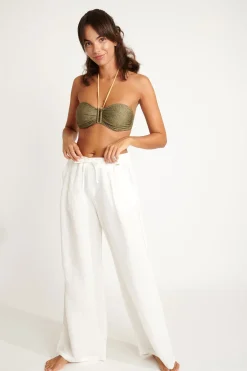 Livia PANTALON BEACHWEAR ALYA ALAGOA Ecru Sale