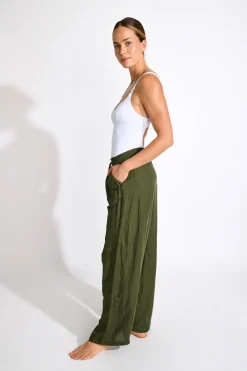 Livia PANTALON BEACHWEAR ALYA ALAGOA Kaki Hot