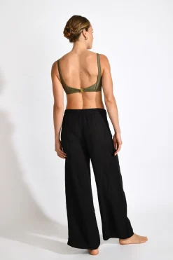 Livia PANTALON BEACHWEAR ALYA ALAGOA Noir New