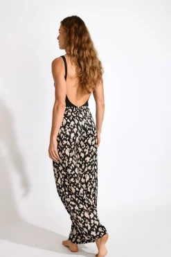 Livia PANTALON BEACHWEAR ALYA BAVAROSAT Noir Outlet