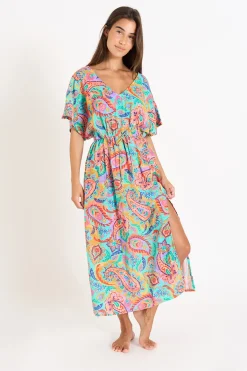 Livia ROBE BEACHWEAR AKYRA COTPRASLIN Bleu Sale
