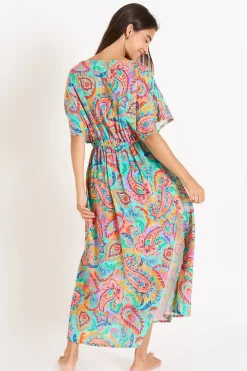 Livia ROBE BEACHWEAR AKYRA COTPRASLIN Bleu Sale