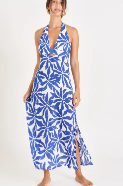 Livia ROBE BEACHWEAR DIANELLA PYLAVOIL Bleu Outlet