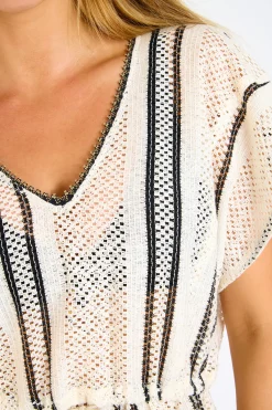 Livia ROBE BEACHWEAR AKYRA MAYBOURNE Ecru New