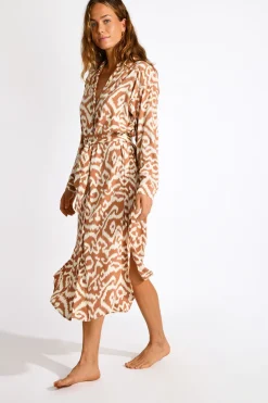 Livia ROBE SALINE GAROUPE Marron Clearance