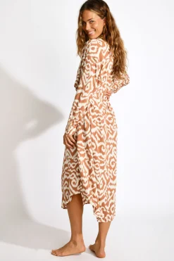 Livia ROBE SALINE GAROUPE Marron Clearance