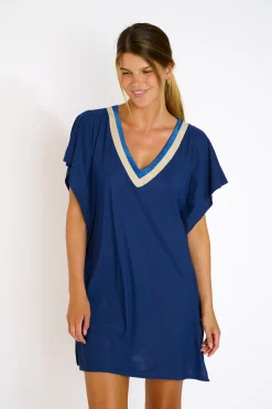 Livia TUNIQUE BEACHWEAR ANANKE SAMOS Bleu New