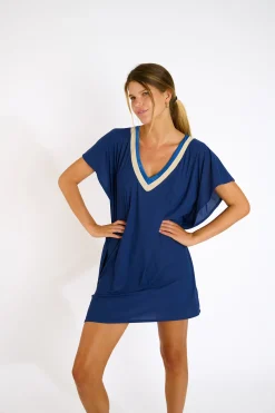Livia TUNIQUE BEACHWEAR ANANKE SAMOS Bleu New