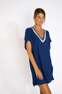 Livia TUNIQUE BEACHWEAR ANANKE SAMOS Bleu New